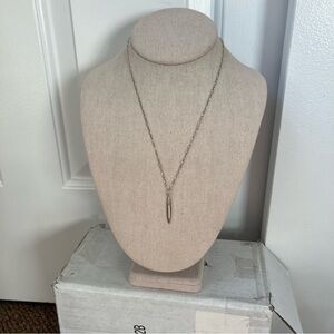 925 silver bar oval pendant necklace dainty simple minimal layering basic